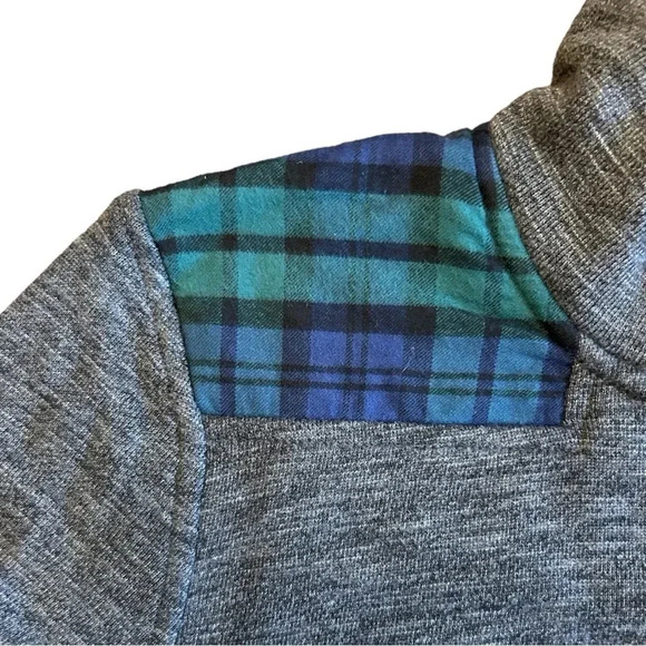 Vineyard Vines Shep Shirt Gray & Plaid 1/4 Zip Collared Pullover Warm Comfort - Picture 4 of 11